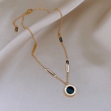 双面钛钢项链女款2026新款爆款轻奢小众设计高级感锁骨链颈链配饰