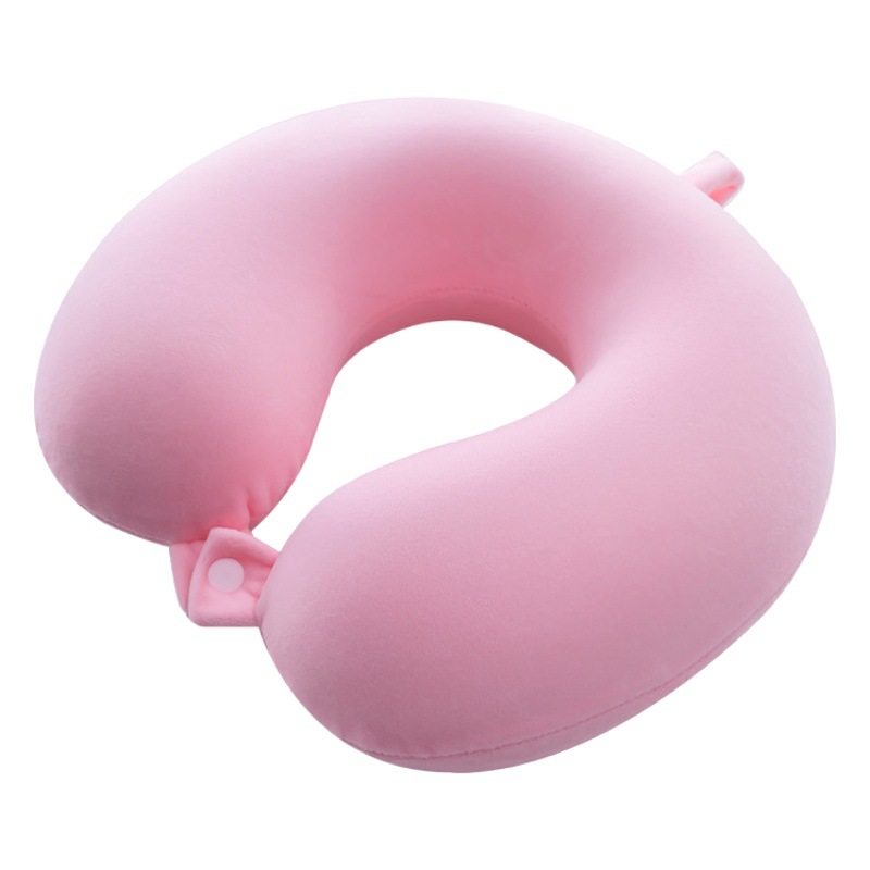 Removible y lavable en forma de U almohada de memoria cuello de algodón almohada de rebote lento u almohada de viaje almohada de avión almohada de procesamiento logotipo cervical