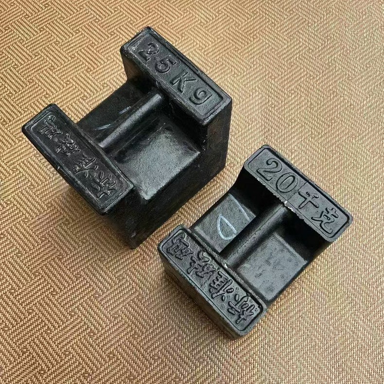 锁型铸铁砝码25kg20kg地磅校准标准电梯校验配重公斤吨电梯配重