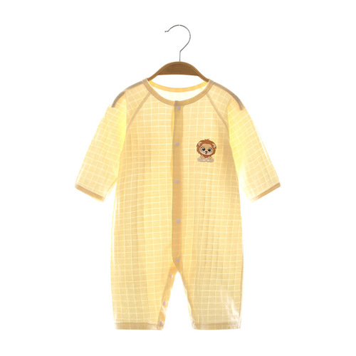 Baby Summer Pure Cotton Thinones Onesie for Newborns and Toddlers, Unisex A-Grade Summer Outfit, Long-Sleeve Bodysuit