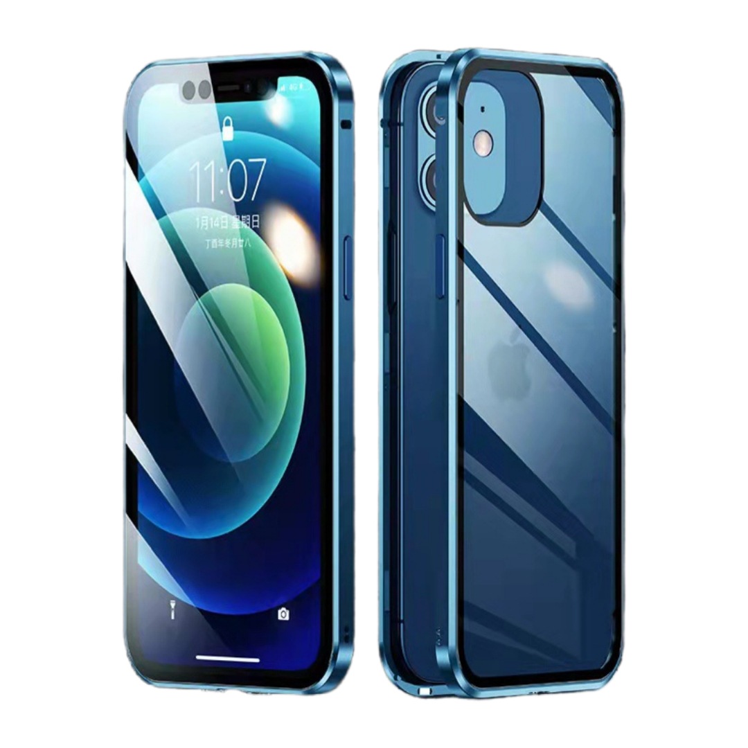 Funda para teléfono móvil iPhone17 16 Wanmagnetic King Apple HD/Antivish Funda magnética de metal de vidrio de doble cara