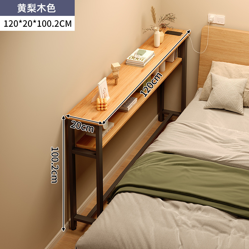 Mesa pequeña y estrecha junto a la pared, barra de comedor súper estrecha para el hogar, mesa larga de una palabra, estante de la sala de estar, barra larga de piso, gabinete estrecho, arte de hierro