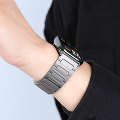 適用紅米watch4手錶帶小米手環8/9Pro金屬不鏽鋼雙節工字磁吸錶帶