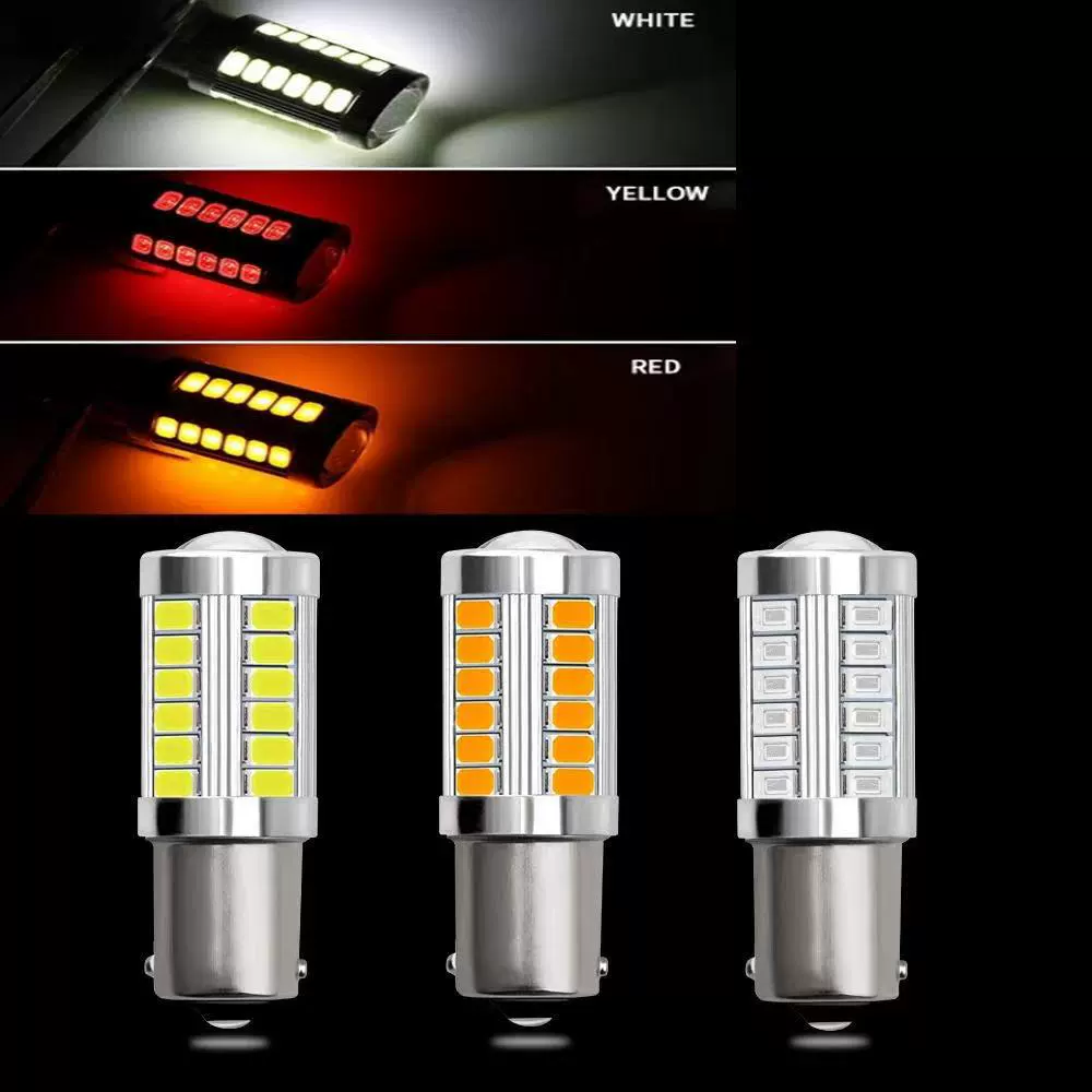Светодиодный светильник 1156115757305630, стоп-сигнал 33SMD, фонарь заднего хода, указатель поворота, мотоциклетный фонарь высокой яркости