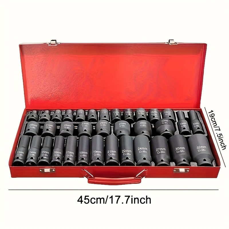 35/37/45/52/898 1 Tool Set 35pcs Professional 1/2in Herramientas de mantenimiento