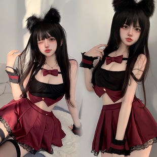 Sexy uniforms cute campus jk pajamas pure desire short skirt pajamas seductive underwear small breasts large short skirt suit