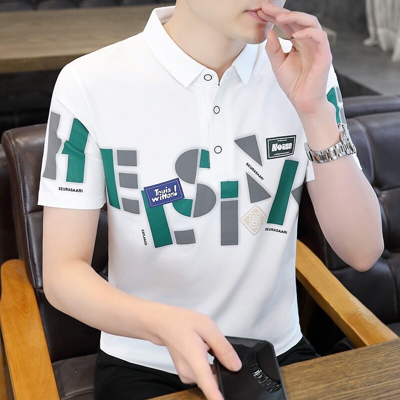 Cross-border foreign trade AliExpress men's summer [new] summer casual fashion T-shirt men's short-sleeved bottoming shirt