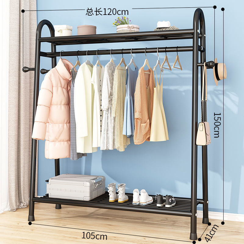 120cm-블랙 [상하 이중 그물 + 옷 걸이]]