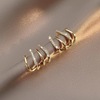 Fashionable earrings, design silver needle, Korean style, micro incrustation, wholesale