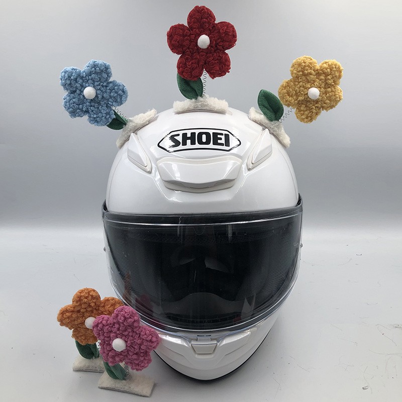 Motorcycle Helmet Decoration Swaying Sunflower Electric Car Ski Helmet Ears