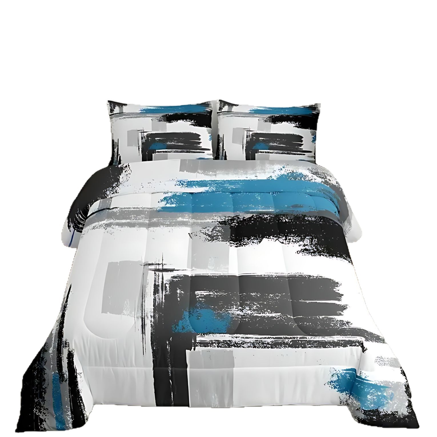 TEMU / JIT arte abstracto moderno impresión digital de alta definición 180gms colcha colcha ajuste suministro directo del fabricante