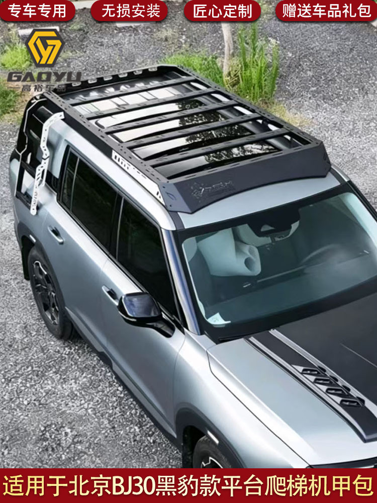 Suitable for Beijing Bj30 Black Panther Model Platform Ladder Mech-Style Modified Roof Luggage Frame Decorative Appearance Kit