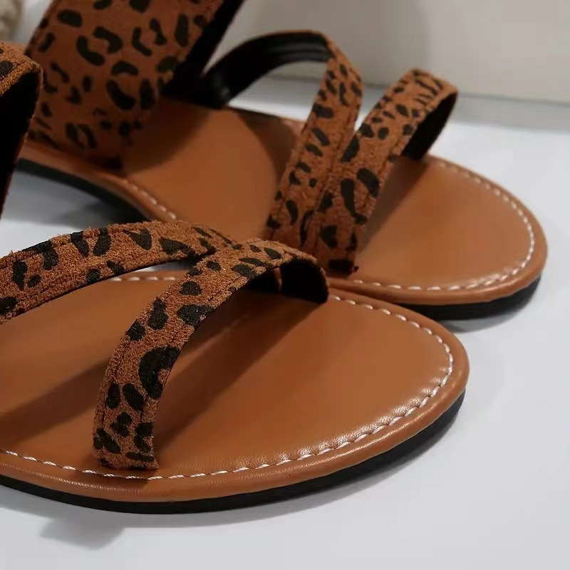 Women's Vintage Style Vacation Leopard Round Toe Flats display picture 20