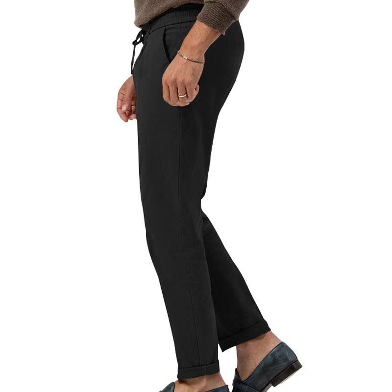 Men's New Cotton And Linen Trousers Casual Pants Business Four Seasons Commute_viptrois.com