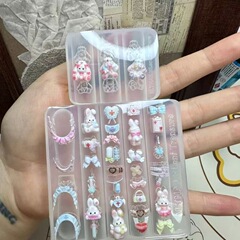 高透美甲模具护士兔兔暴力兔美甲装饰硅胶模具穿戴甲装饰美甲模具