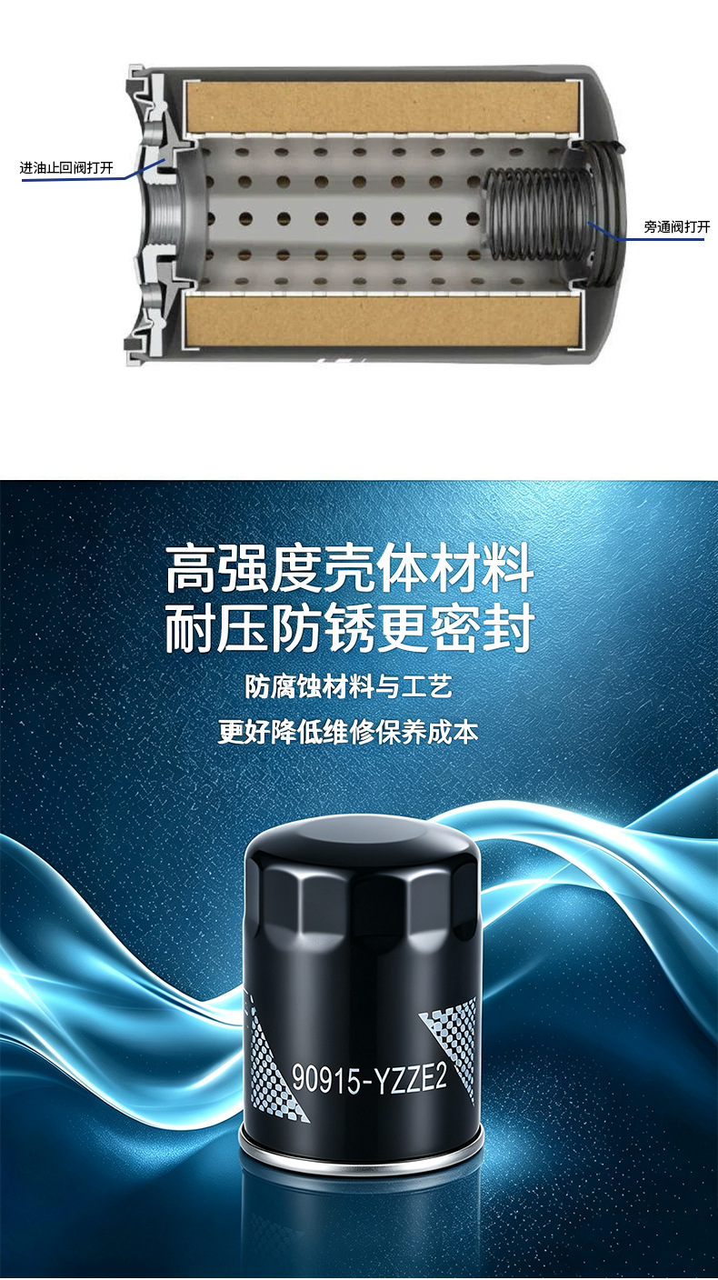 Direct sales from the manufacturer 90915YZZE2 suitable for Toyota Camry RAV4 Camry oil filter element wholesale