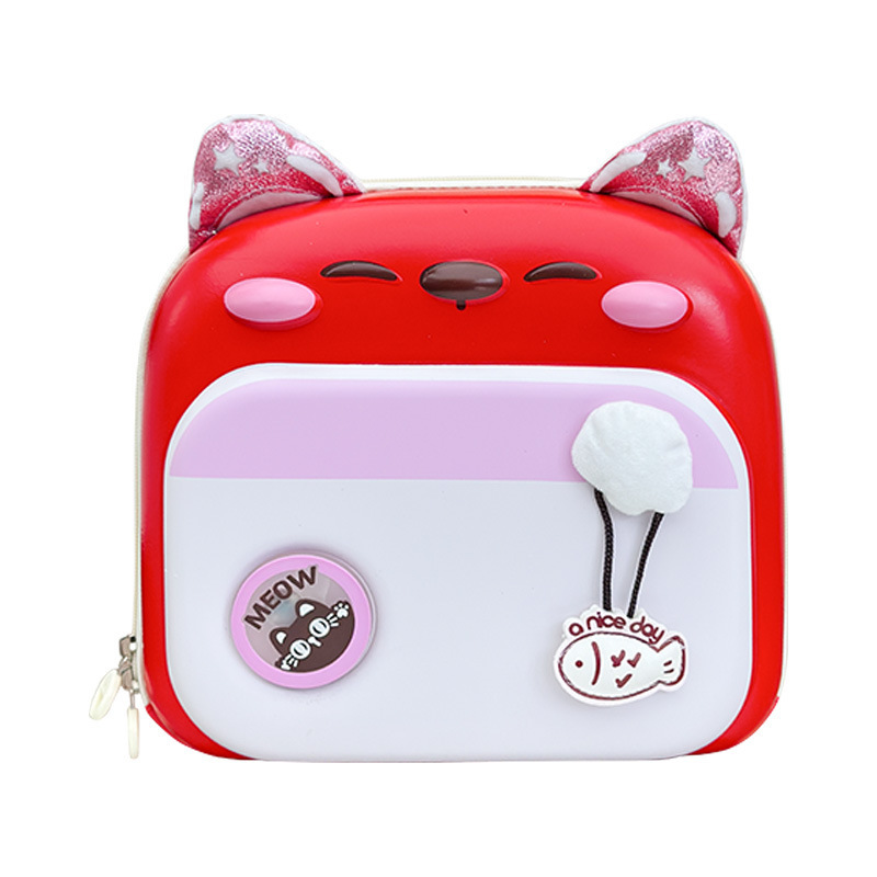 Mochila de cáscara dura para niños, jardín de infantes, mochila de cáscara de huevo de gato de dibujos animados, mochila para niños y niñas de clase media