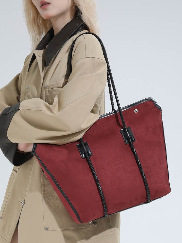 Bolsa de transporte de piel de ciervo de gran capacidad para mujeres nuevas sensaciones relajadas transfronterizas, lujosas y lujosas bolsas de hombro de moda