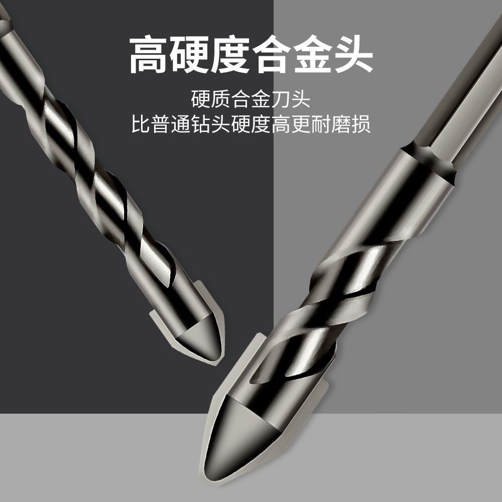 Taladro de triángulo de cerámica taladro excéntrico de cabeza sesgó todo el azulejo de cerámica de vidrio rojo ladrillo roca Placa de perforación taladro de perforación en seco taladro súper duro