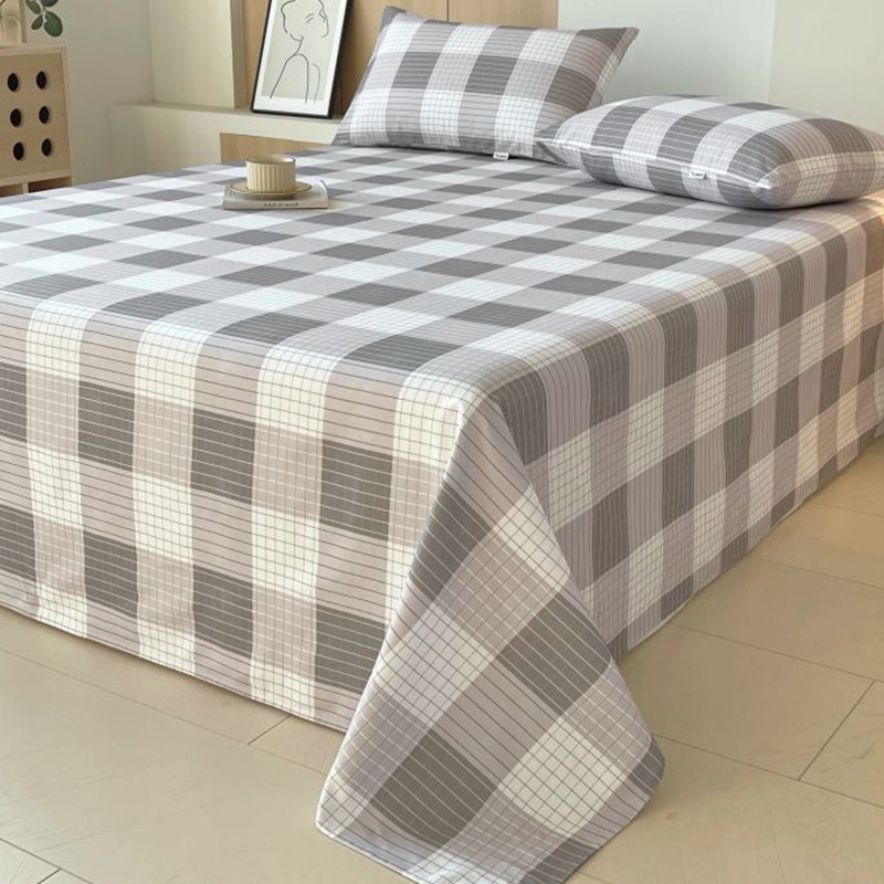 Sábana de tela gruesa vieja de algodón puro pieza individual 100 algodón engrosamiento lino dormitorio pieza individual traje de tres piezas Four Seasons Universal New