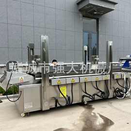 小酥肉定型连续式油炸机 调理品带真空滤油油炸机 电加热油炸设备