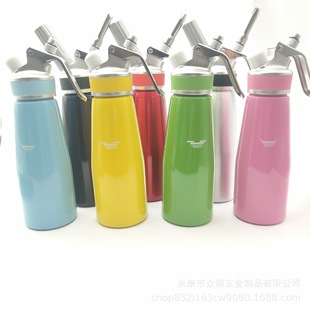 Manufacturer Wholesale 500ml Household All-Aluminum Cream Gun Fresh Cream Foamer Cake Baking Decorating Gun Siphon Bottle