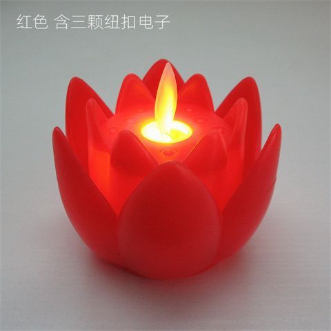 新しい電子ろうそくのプラスチック蓮の花の置物のシミュレーションの揺れ動くLED電子ろうそくの明かりの長い明蓮の花の明かりのカラーランプ|undefined