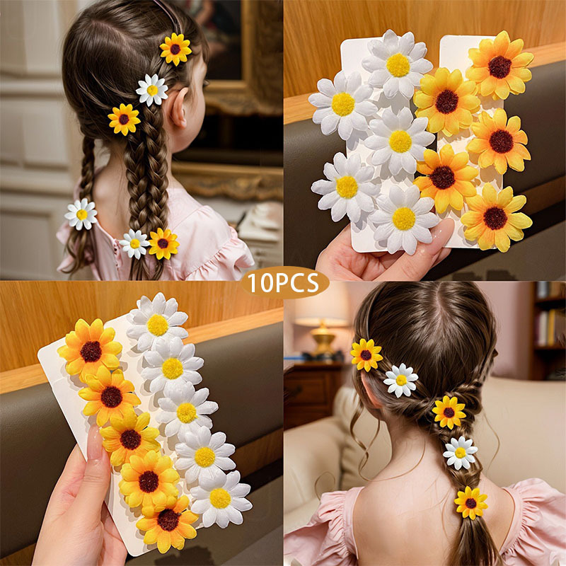 国境を越えた売れ筋子供用ヘアピン、かわいい花のサイド前髪クリップ、ひまわりサイドクリップヘアピン、ネットセレブガールヘアアクセサリー|undefined