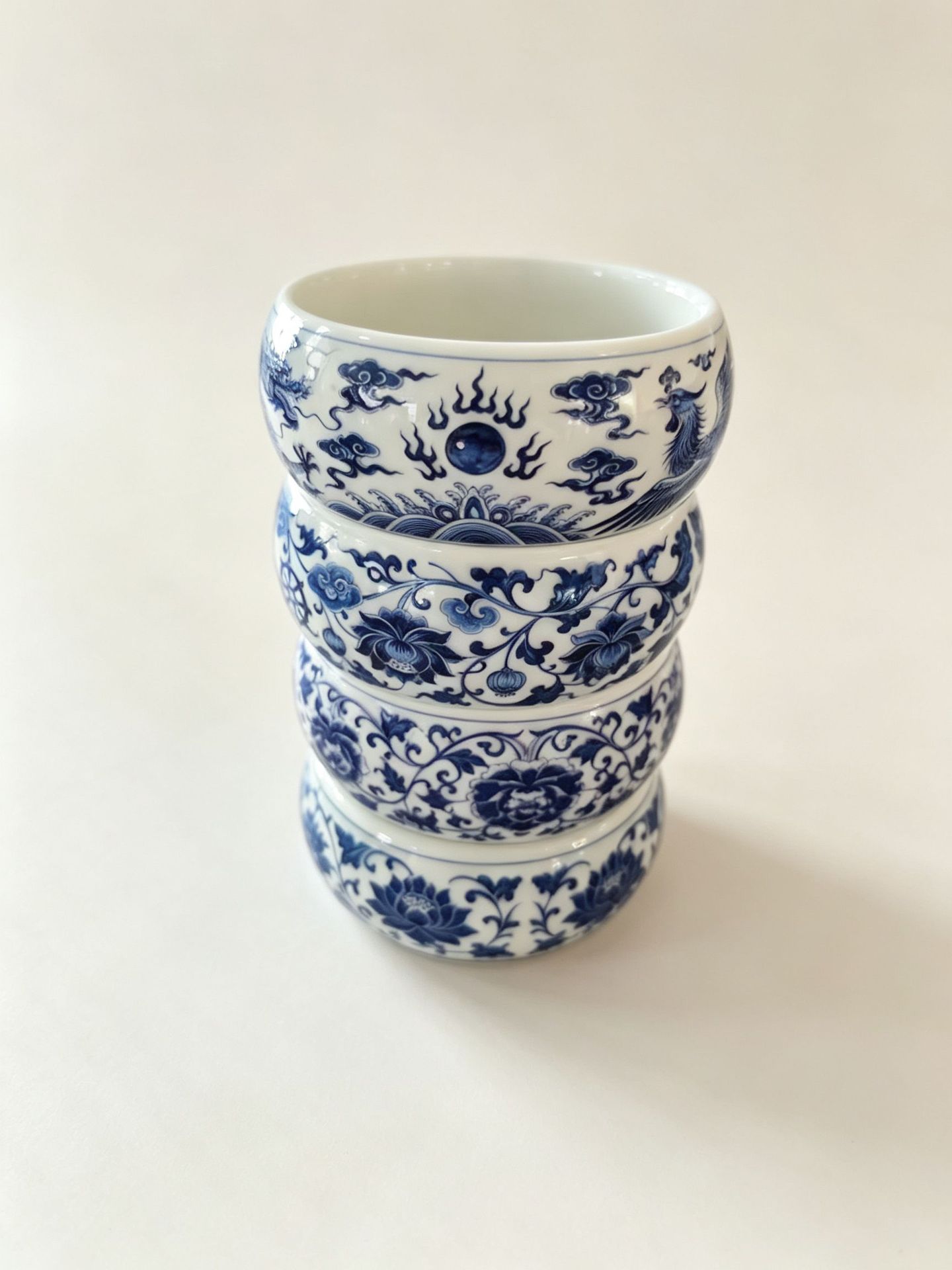青花瓷宽版树脂手镯女新款国风新中式轻奢手环小众设计高级感手饰