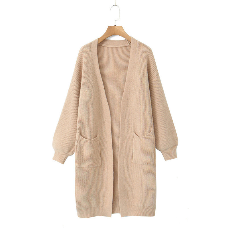 2026 New Korean Style Long Sweater Coat for Women, Cardigan, Autumn and Winter Loose Soft Over-The-Knee Knitwear Women's Top