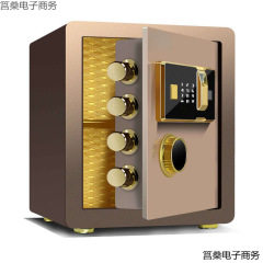 金庫家庭用防犯パスワード指紋オフィスベッドの全鋼家庭用金庫小型壁保管箱