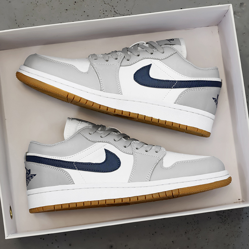 Putian Aj Men's Shoes in White, Gray, Black, and Red Sports Sneakers for Men and Women, Versatile Low-Top Student Shoes with Friction Sound