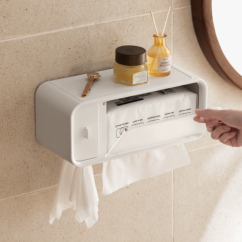 Многофункциональный ящик для хранения полотенец, настенный одноразовый стеллаж для хранения салфеток для чистки лица, макияжа, хлопка, ванной комнаты, туалета
