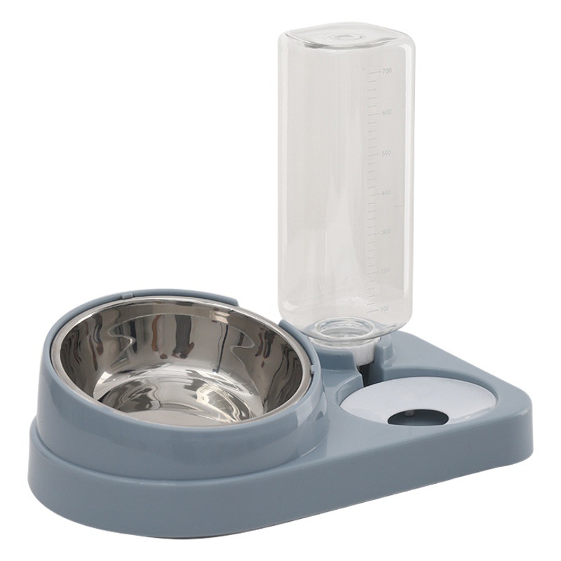 Tazón de gato tazón de comida para gatos tazón de perro bebedor Automático Doble tazón oblicuo tazón de comida para gatos tazón para beber tazón de arroz para mascotas