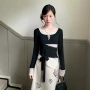 修身长袖秋季气质t恤
