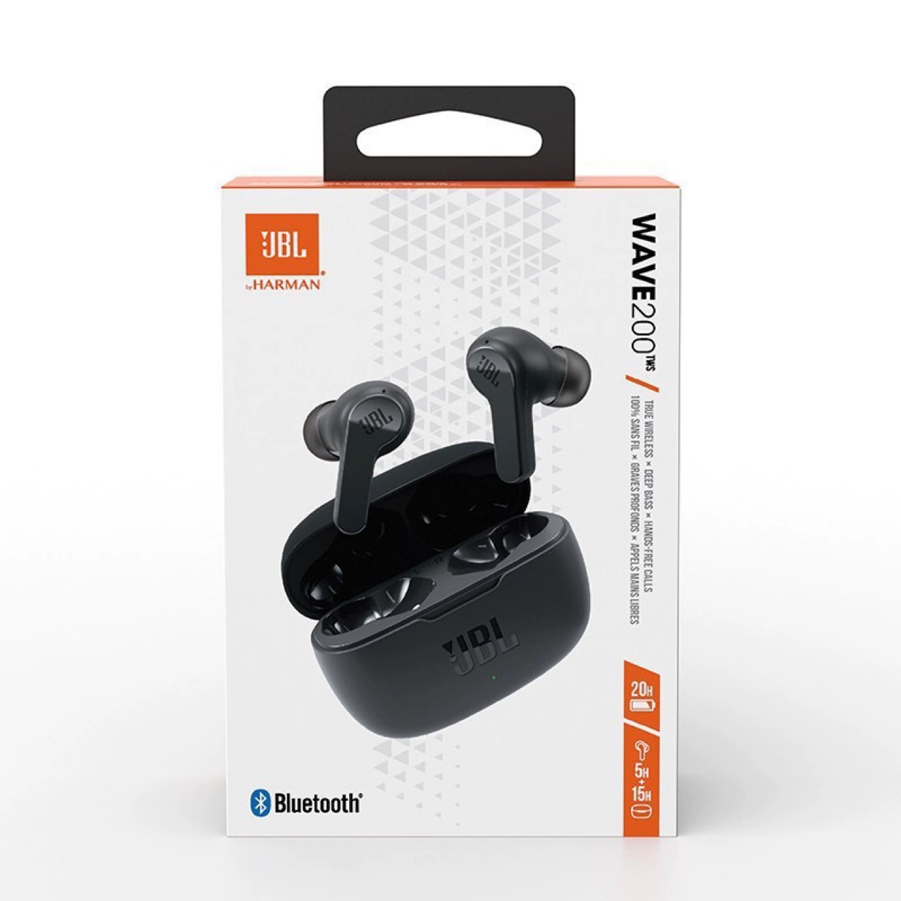 JBL WAVE200 TWS настоящие беспроводные полу-вкладыши Bluetooth наушники для музыки и спорта