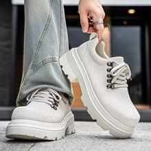 代发德比鞋男秋季新款厚底增高鞋大头皮鞋英伦风百搭米奇鞋潮男鞋