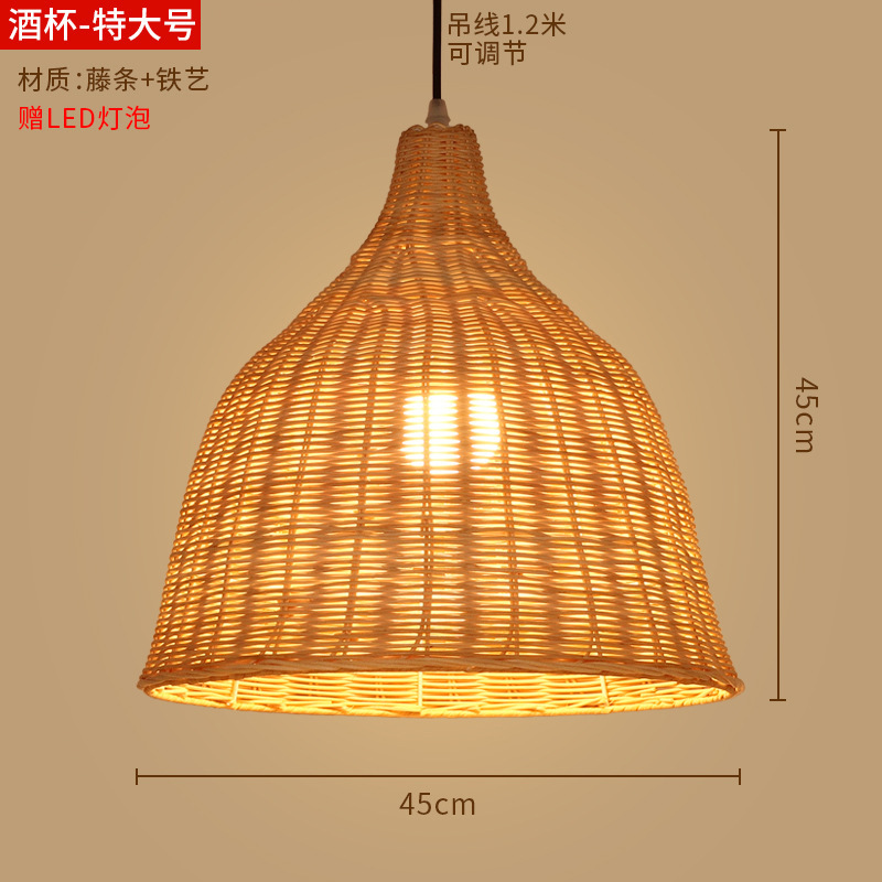 竹ランタンシャンデリア新しい中華レストラン竹アートランプショップ商業ケータリング禅茶室日本製織物ランプシェード|undefined