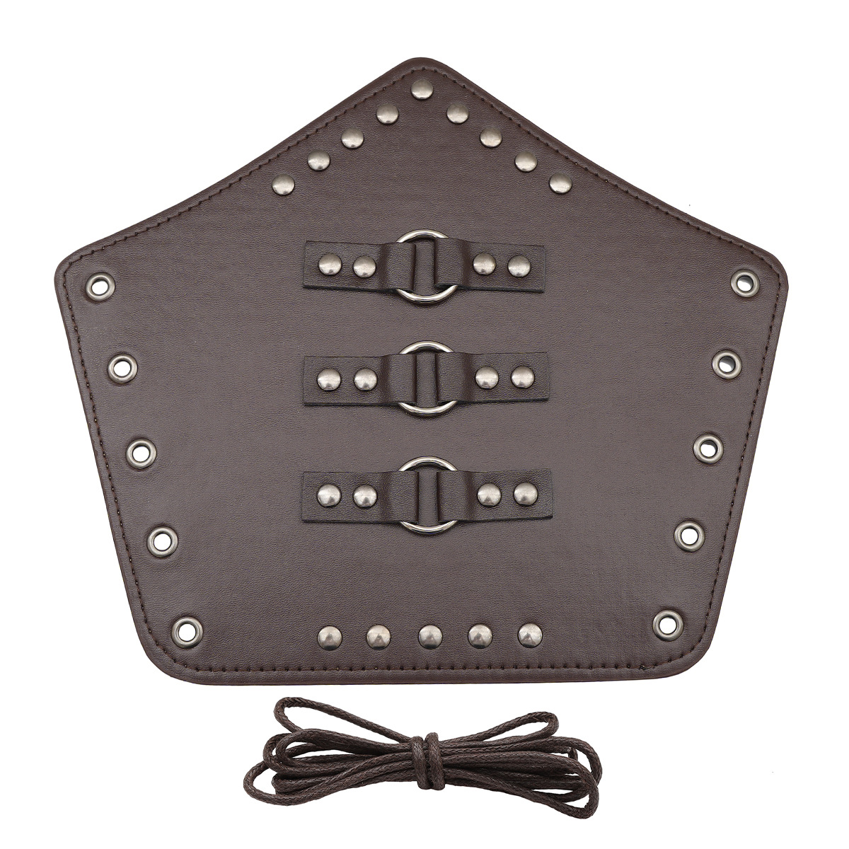 Pulseras exageradas de gran venta de Temu, pulseras con remaches de PU de estilo medieval, protectores de brazos de ciclismo con cuerda encerada personalizada, accesorios de COSPIAY