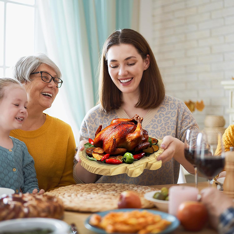 Pallet de madera Día de Acción de Gracias Pallet de regalo Party Snack Pallet de bambú Pallet de almacenamiento de dulces