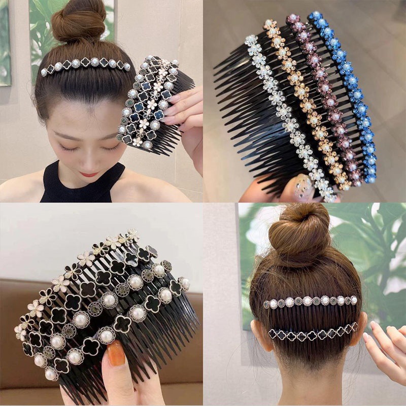Hair Artifact Women's Seamless Reverse Hair Comb Barrette Bangs Hair Detangler Styling Tool Back of Head Clip Hair Accessories Hairpin