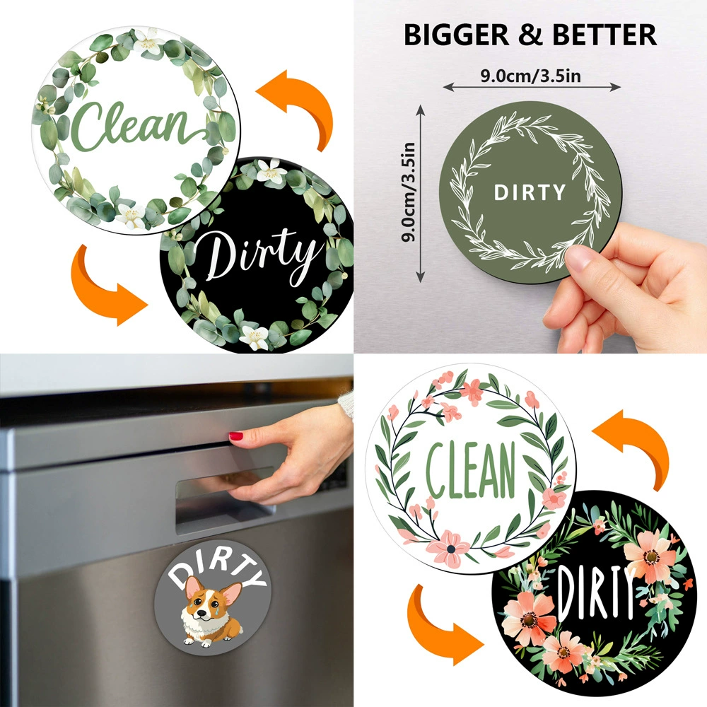 DWCT001-040 посудомоечная машина магнит Dishwasher stickers Двухсторонний магнитный холодильник декоративная наклейка