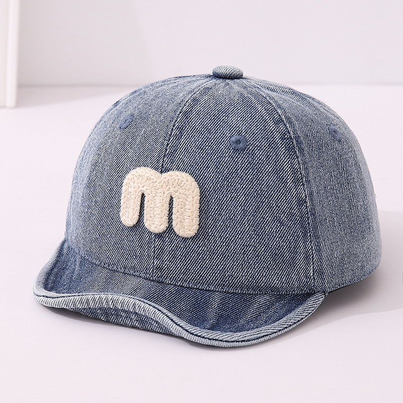 Sombreros de primavera para niños coreanos simple letras bordadas sombreros de sombra de pato retro hacer viejos sombreros de béisbol para niños y niñas