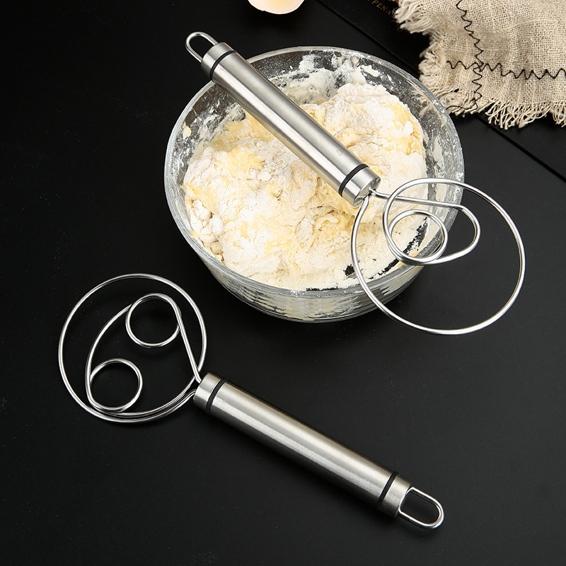 Melmixer i rustfrit stål med træhåndtag til bagning_voghion.com