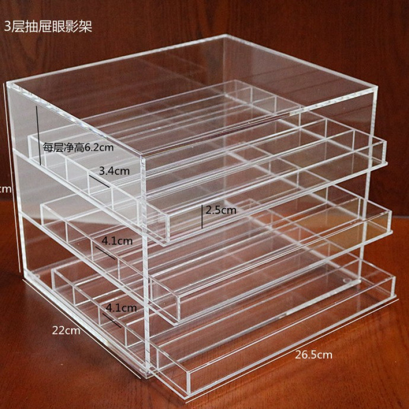 収納ラックアクリルアイシャドウ収納ボックス化粧品デスクトップ引き出しエアクッションパウダー口紅収納ラック|undefined