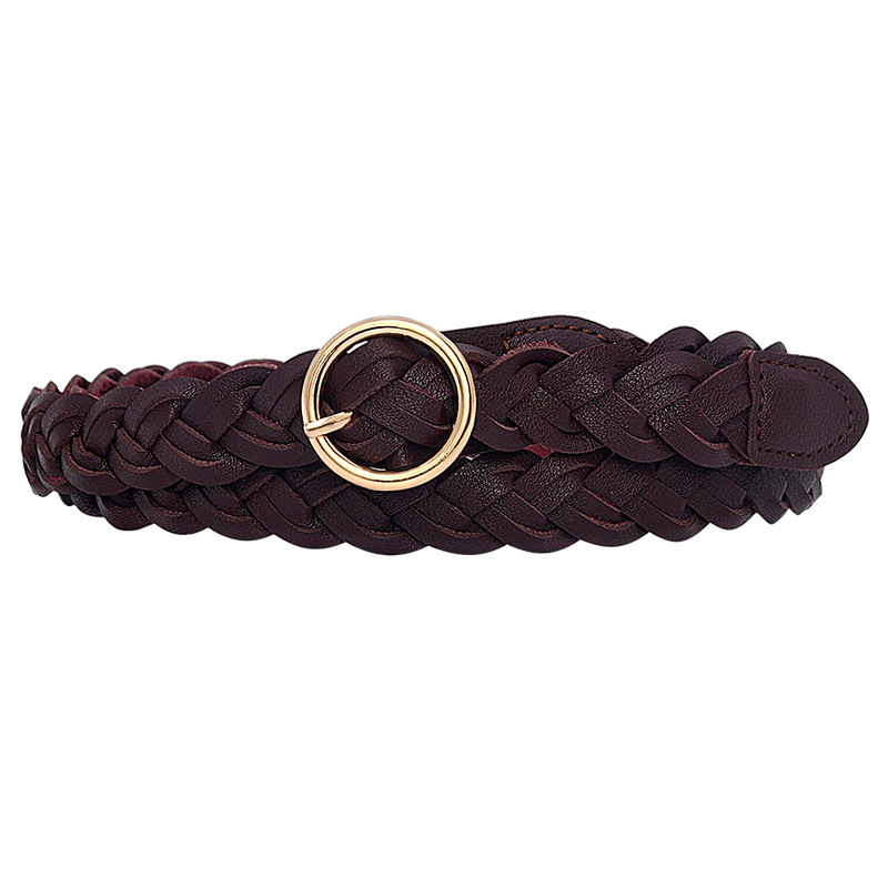 El nuevo cinturón tejido mujeres aguja hebilla Joker cintura cinturón señoras cuerda decorativa ropa fábrica directa al por mayor