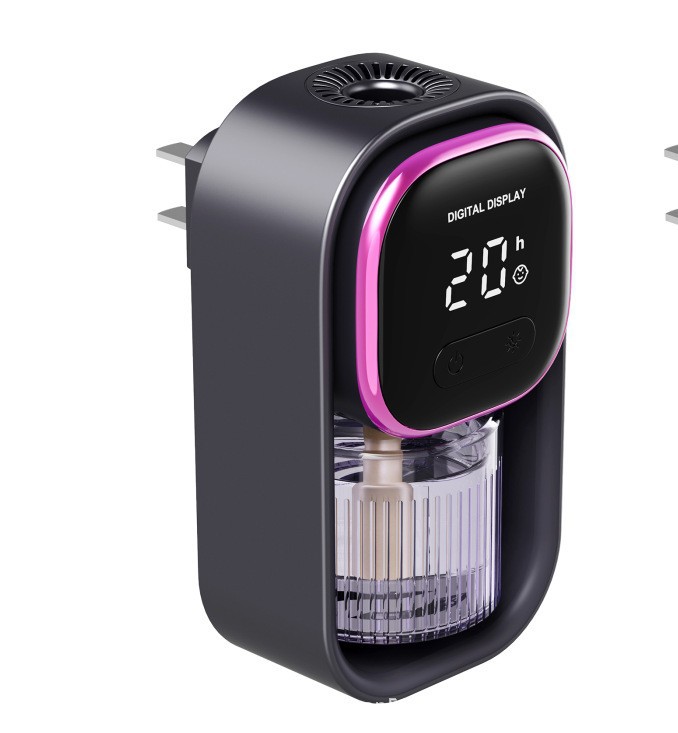 JXY-07 소형 사각 스크린 플래그십 디지털 디스플레이 히터 - 검정색 및 보라색(모기 구충제 제외)