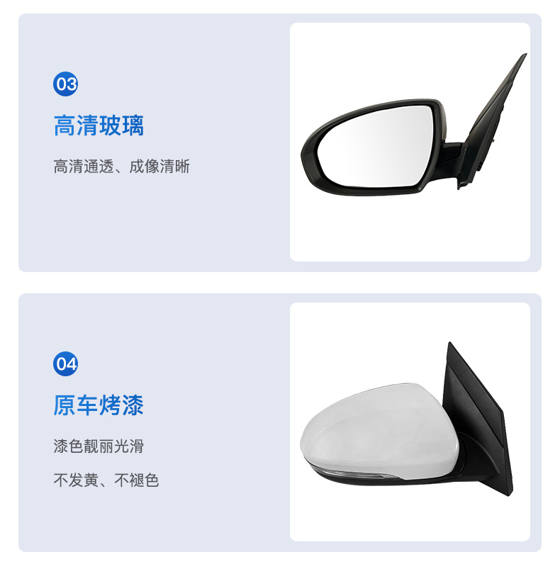 Suitable for 15-20 Models of the New Hyundai Tucson Rearview Mirror Assembly with Lights, Folding, Original Car Model Rearview Mirror Assembly