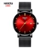 Waterproof fashionable calendar, ultra thin quartz men's watch for leisure, European style