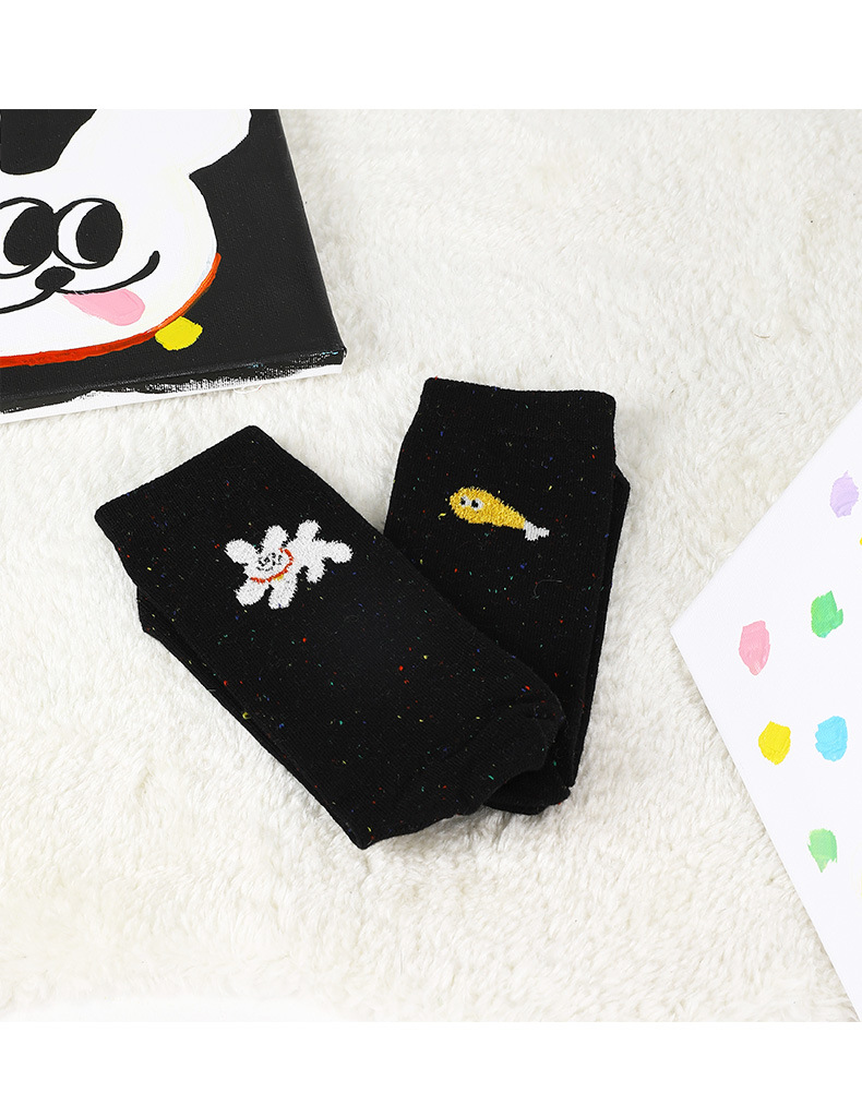 Women's Cute Animal Abstract Cotton Crew Socks A Pair display picture 6